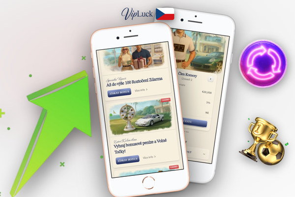 Vipluck Kasino promo kód VIPLCZ300 odemkne uvítací bonus s mincemi a žetony