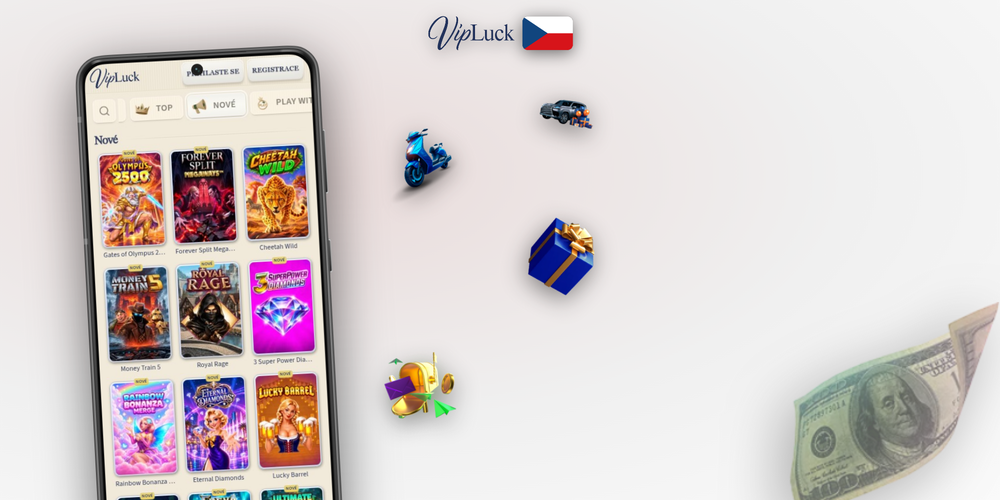 Uvítací bonus Vipluck Kasino – 100 % až 50 000 Kč a 300 free spinů pro nové hráče